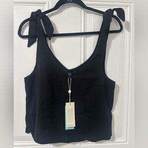 Chic Black Tie-Strap Tank Top from‎ Shore brand Size Small NWT